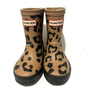 Hunter Tan and Black Animal Print Boots